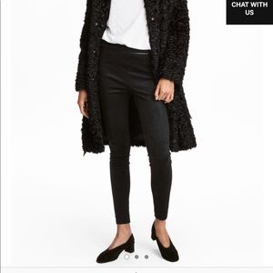 Skinny stretch faux suede pants